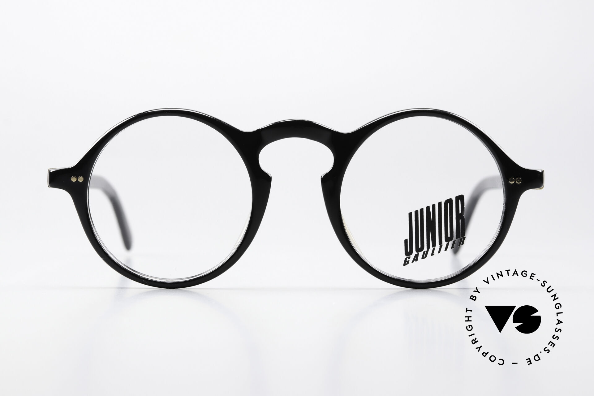 【オンライン限定商品】  Glasses Jean Paul Gaultier 57-0072 Black With Golden Rivets 小物