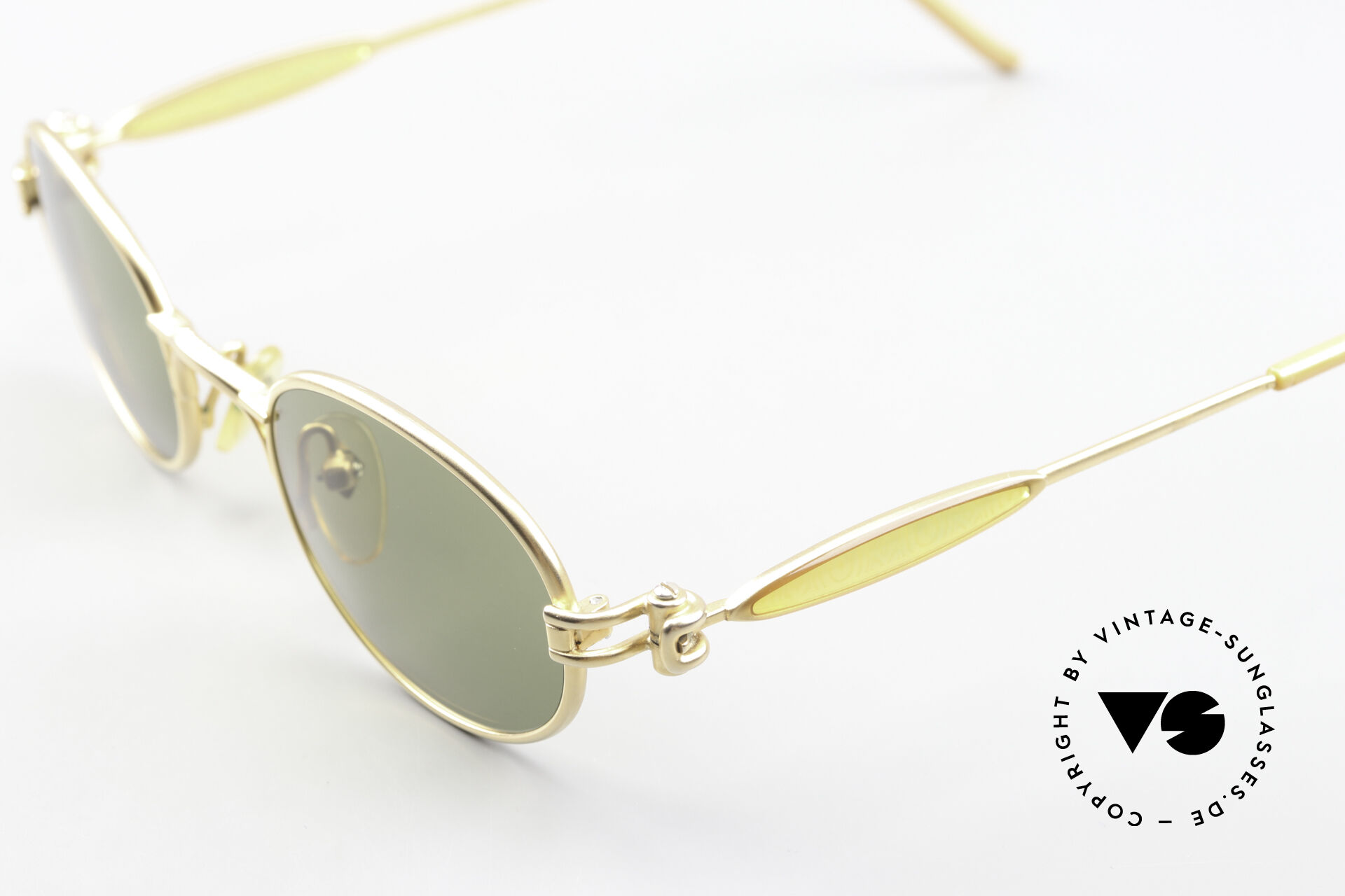 Sunglasses Jean Paul Gaultier 56-7113 Matte Gold Green Shades