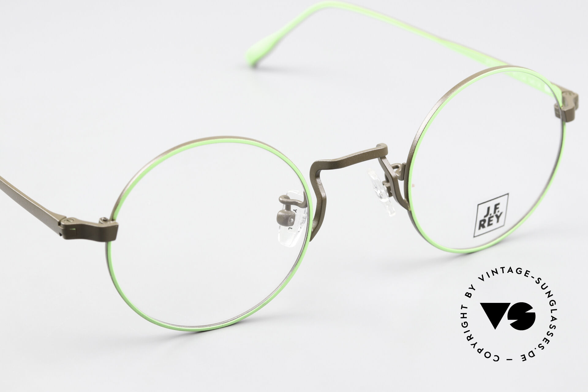 Lunettes De Vue Créateur JF REY Modèle JF2527 - Monture Verte Métal Léger - Branches 127 Mm - Made In France