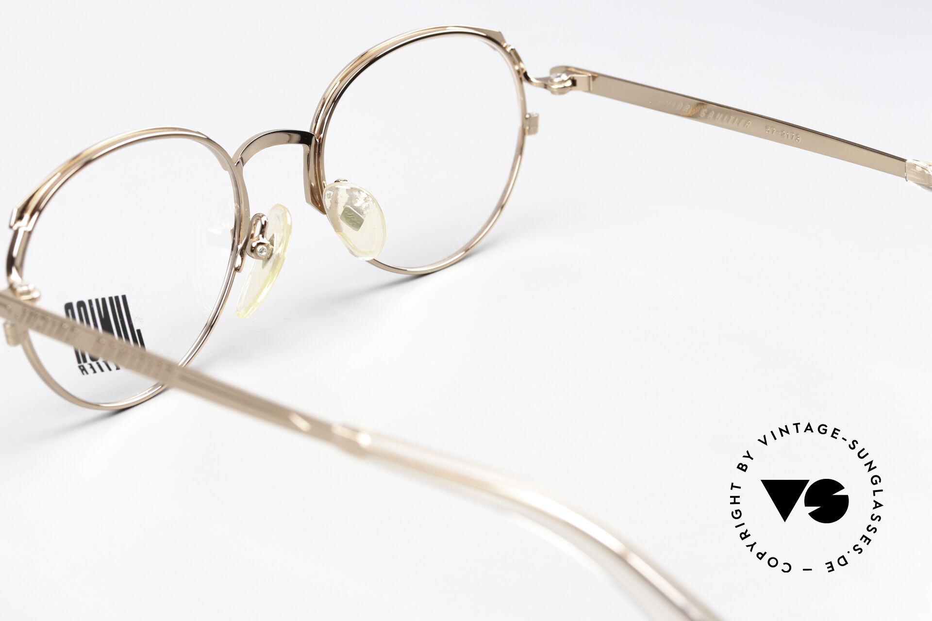 Glasses Jean Paul Gaultier 57-2173 90's Shiny Bronze Metallic