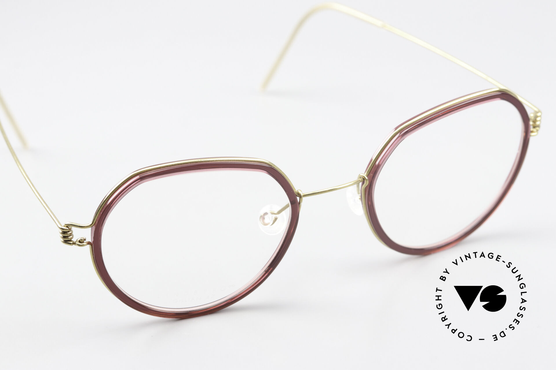 LINDBERG ローライダー Glasses Lindberg Gillian Air Titan Rim Women's Frame Panto Style