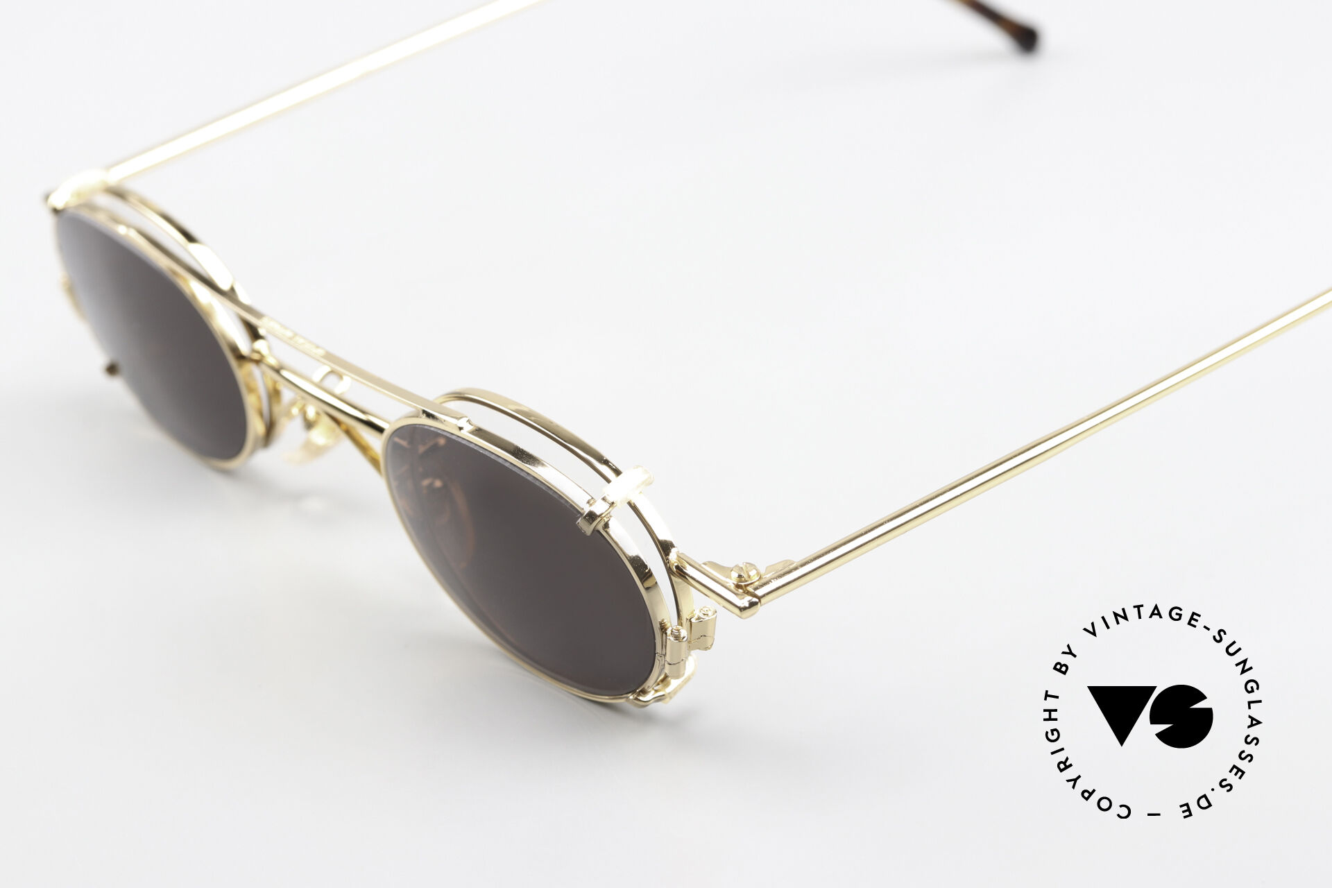 Sunglasses Christian Roth 2400 Gold Plated Frame Clip On