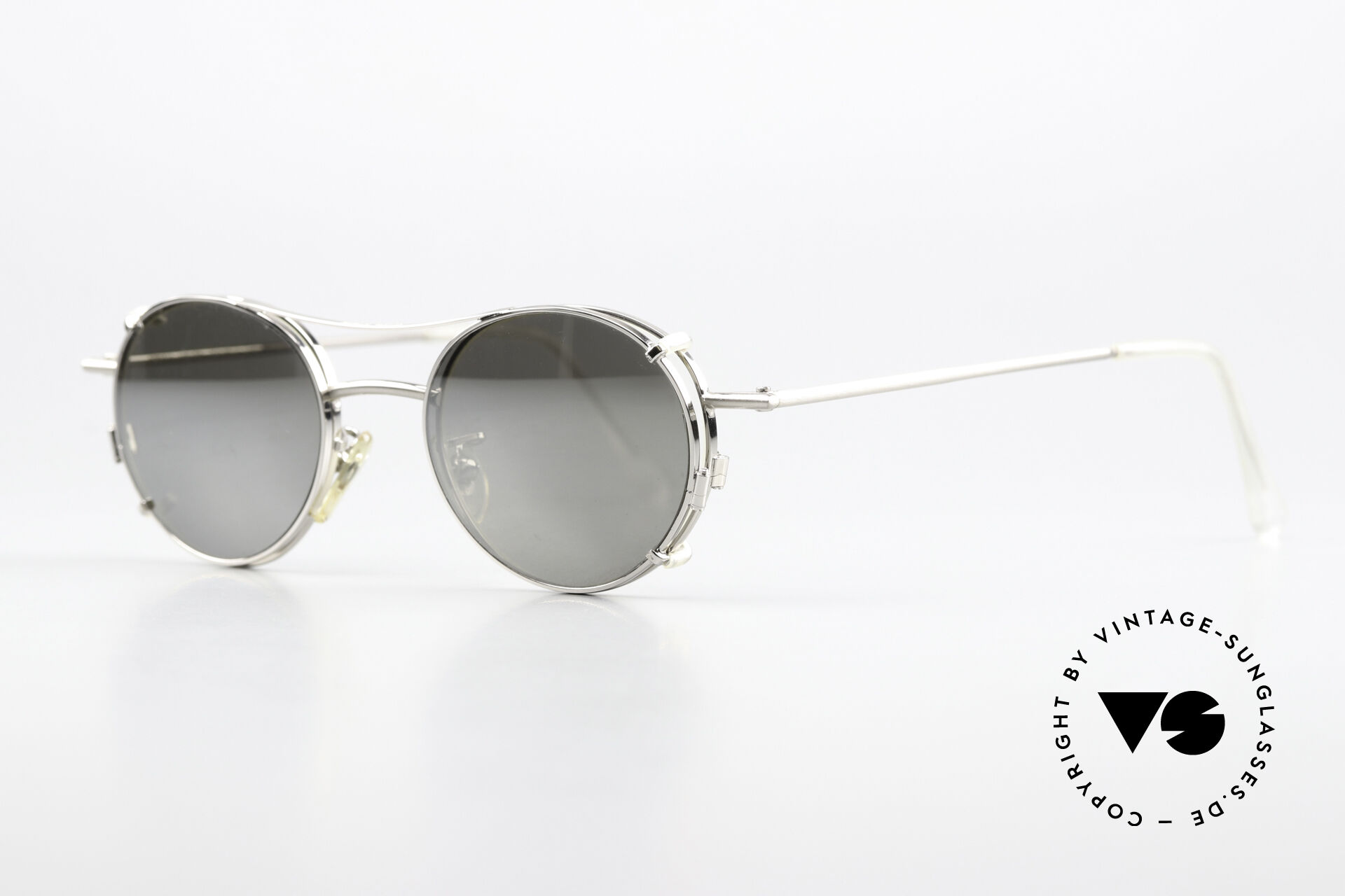 小物 90s Christian Roth Jae 1984 NYC vintage Sunglasses Christian Roth 2405 Silver Mirrored Sun Clip