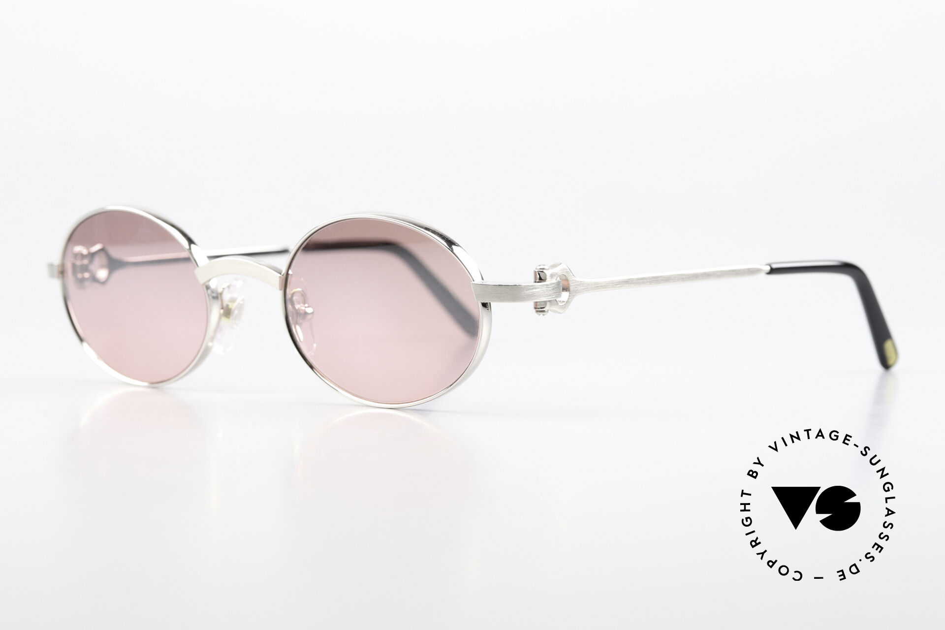 Vintage Cartier Sunglasses - Dark Pink Lenses Glasses Cartier Spider - S Light Pink Mirrored Lenses main image 4
