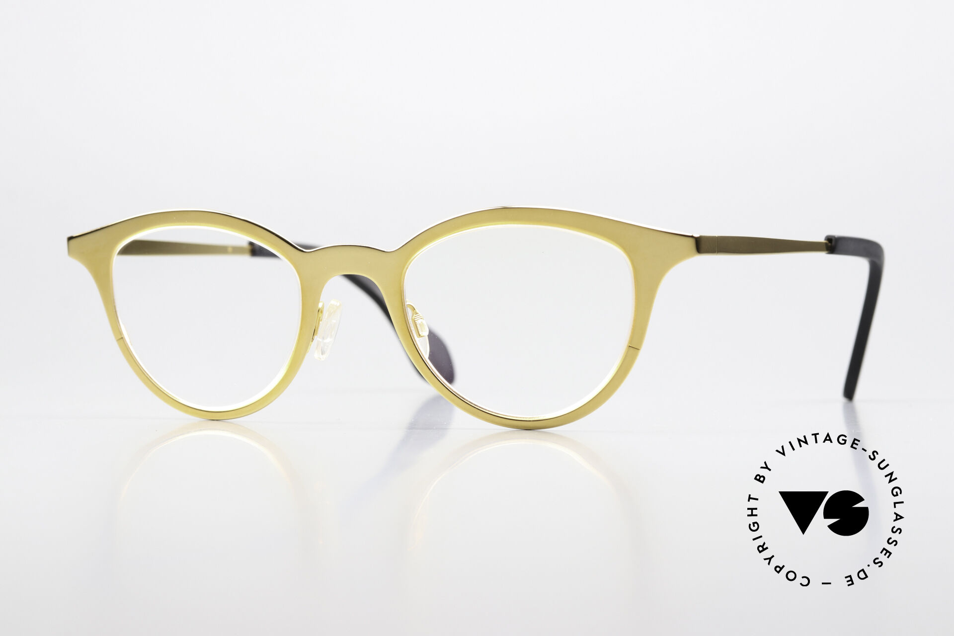 Glasses Theo Belgium Mille 21 Glossy Chrome Gold 24ct