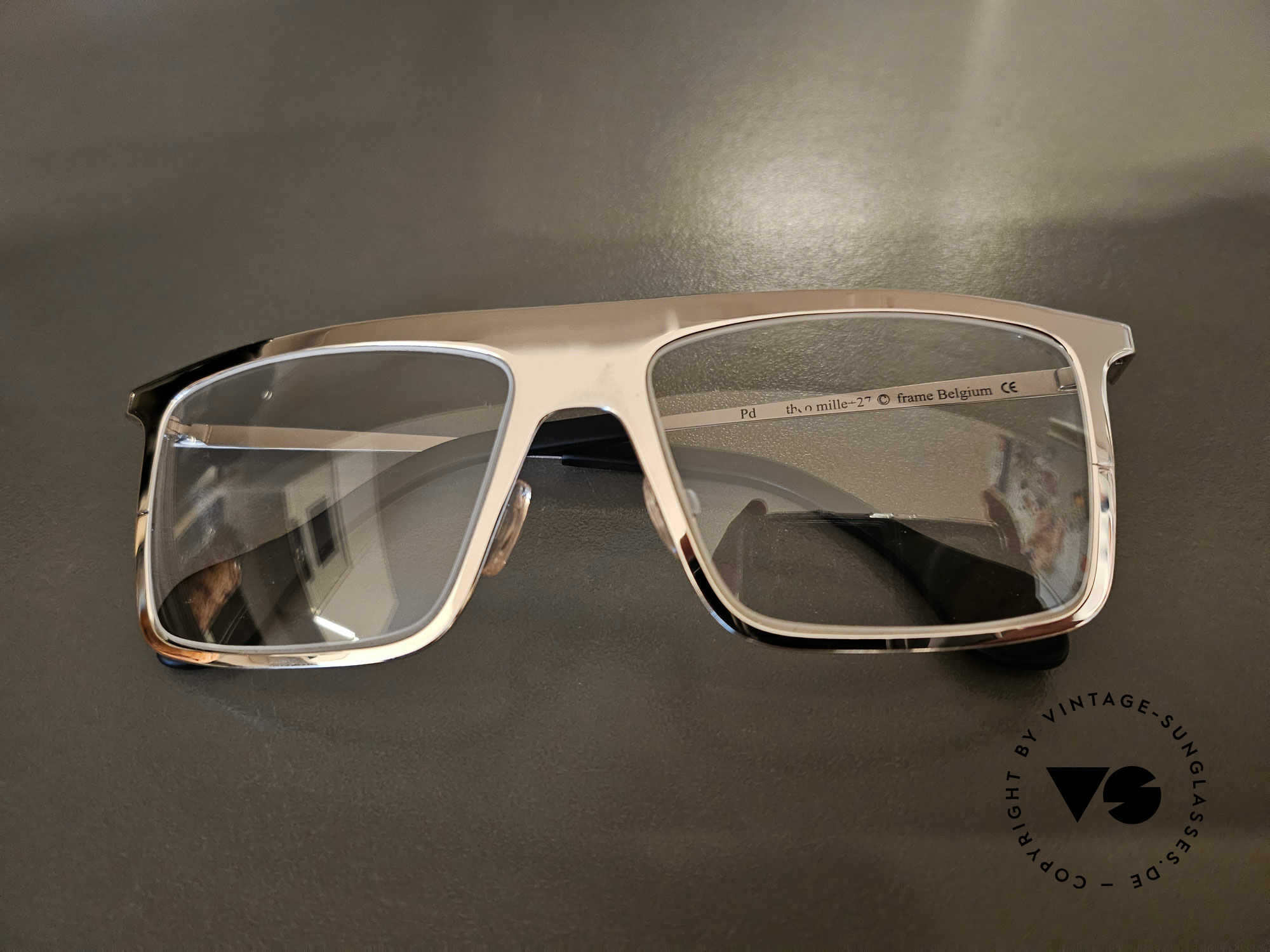Glasses Theo Belgium Mille 27 Shiny Chrome Palladium