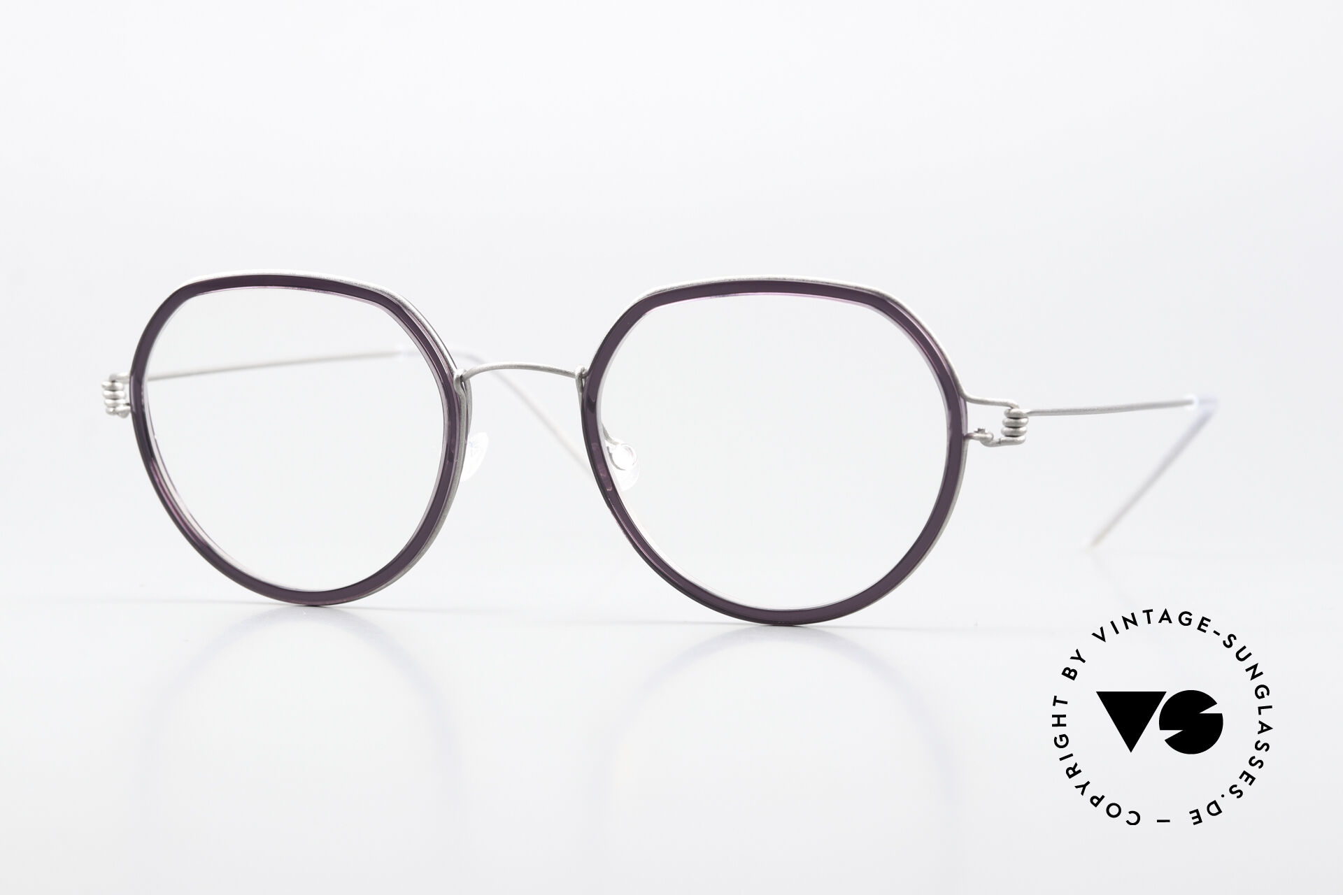 LINDBERG ローライダー Glasses Lindberg Gillian Air Titan Rim Titanium and Dark Violet