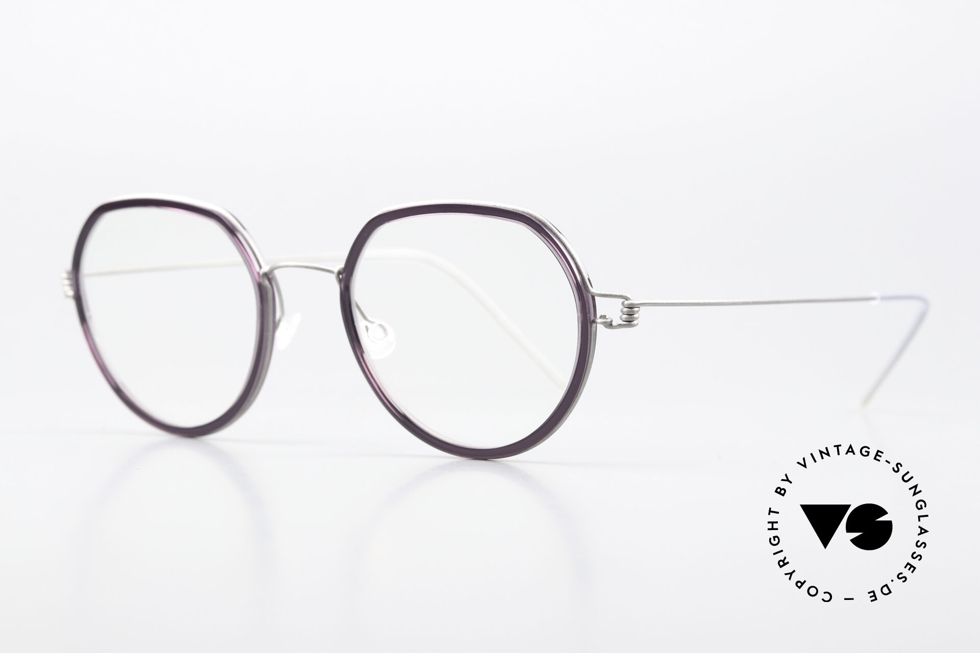 Glasses Lindberg Gillian Air Titan Rim Titanium and Dark Violet