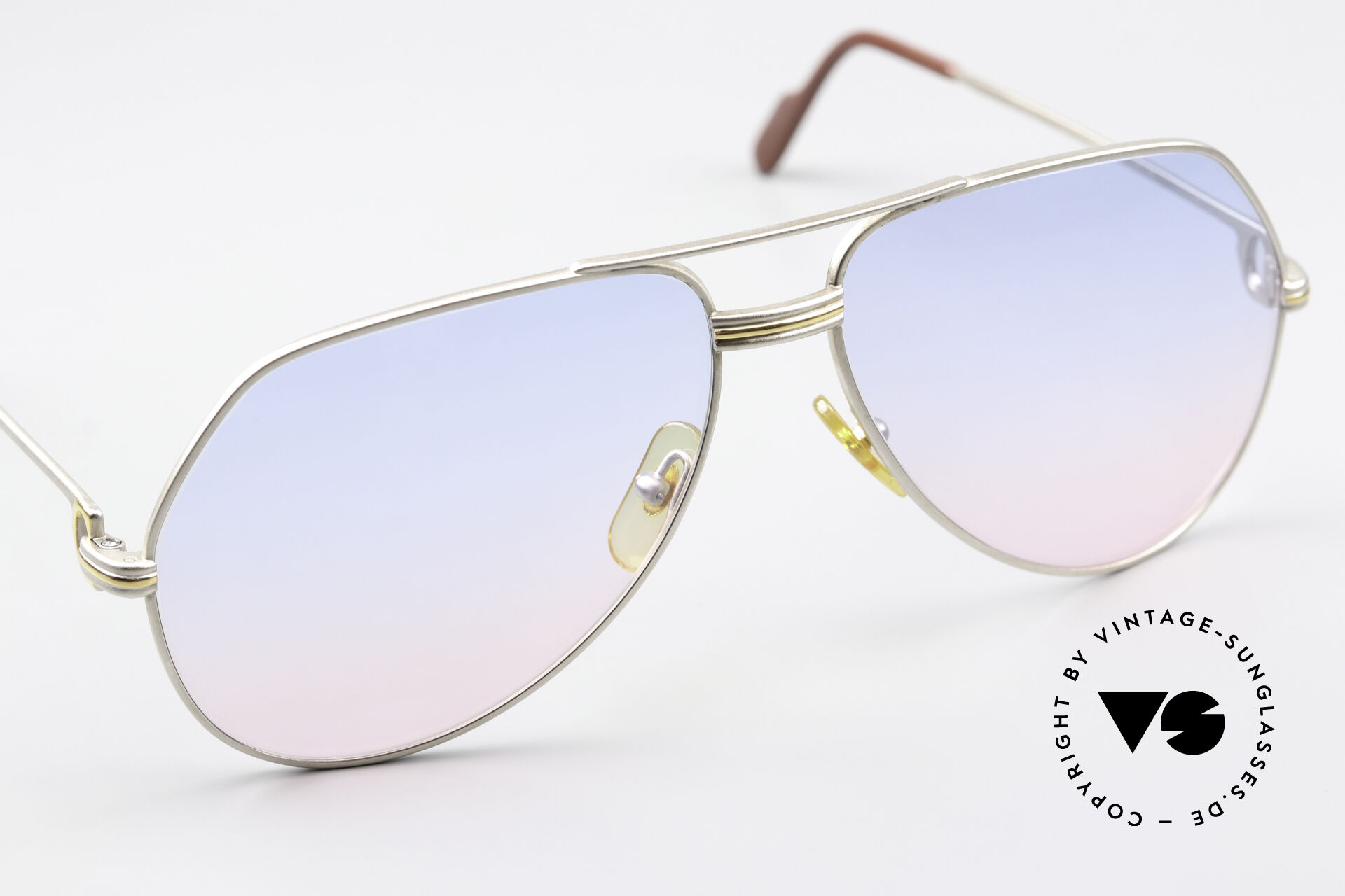 Cartier Women\'s Sunglasses - Pink Gradient and Silver Cartier Rimless Gradient Sunglasses - Luxury Unisex Eyewear main image 2