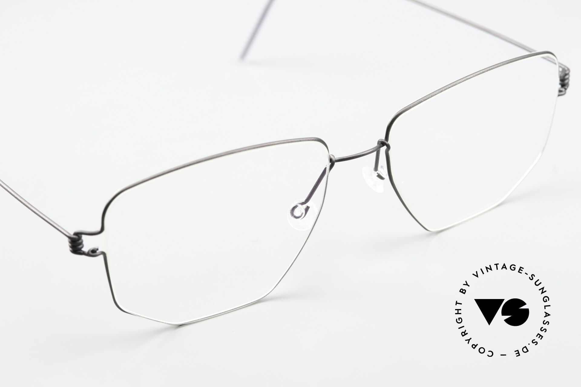 Glasses Lindberg Selim Air Titan Rim Square Frame Matt Black