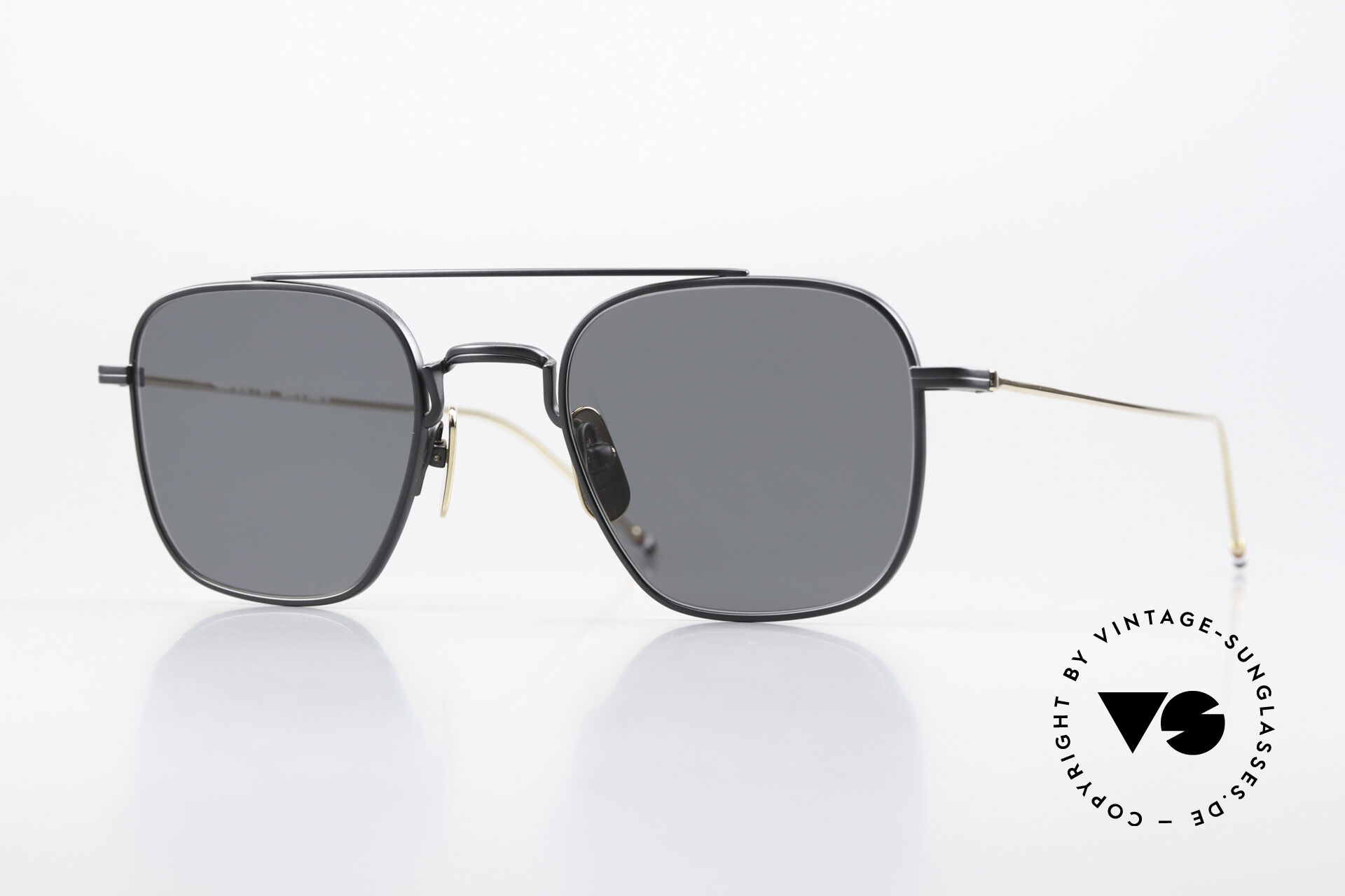 Sunglasses Thom Browne TBS907 Men's Shades Black Gold