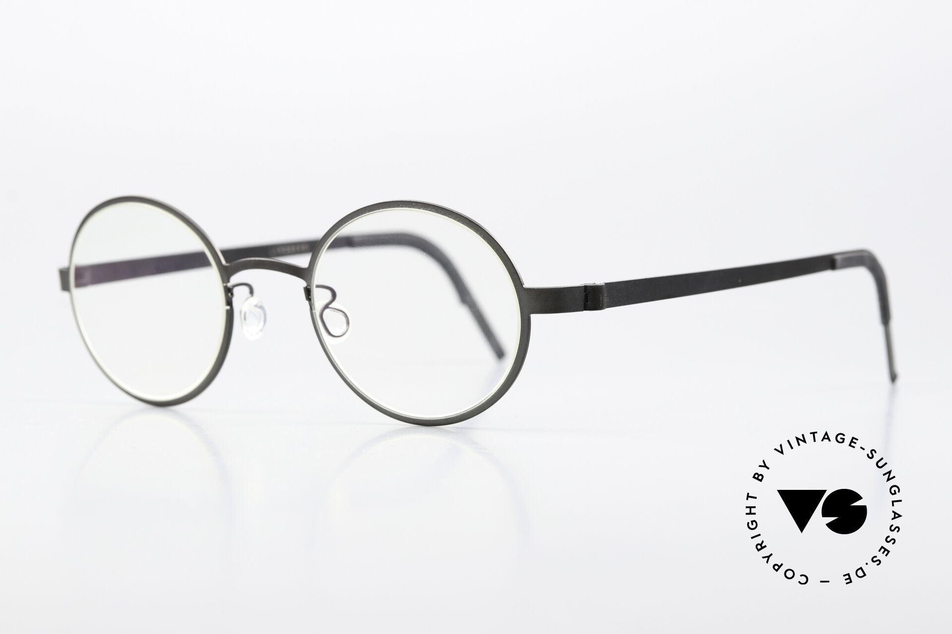 Glasses Lindberg 9587 Strip Titanium Black Designer Eyeglasses
