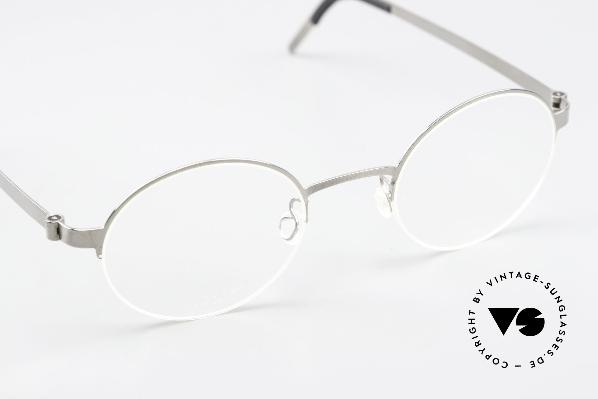 Glasses Lindberg 7413 Strip Titanium Round Nylor Frame Silver