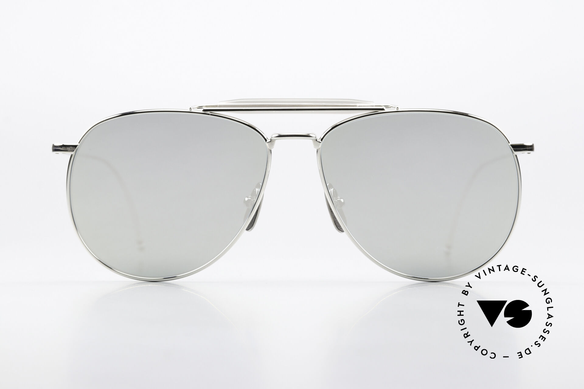Sunglasses Thom Browne TB015 XL Aviator Silver Mirrored