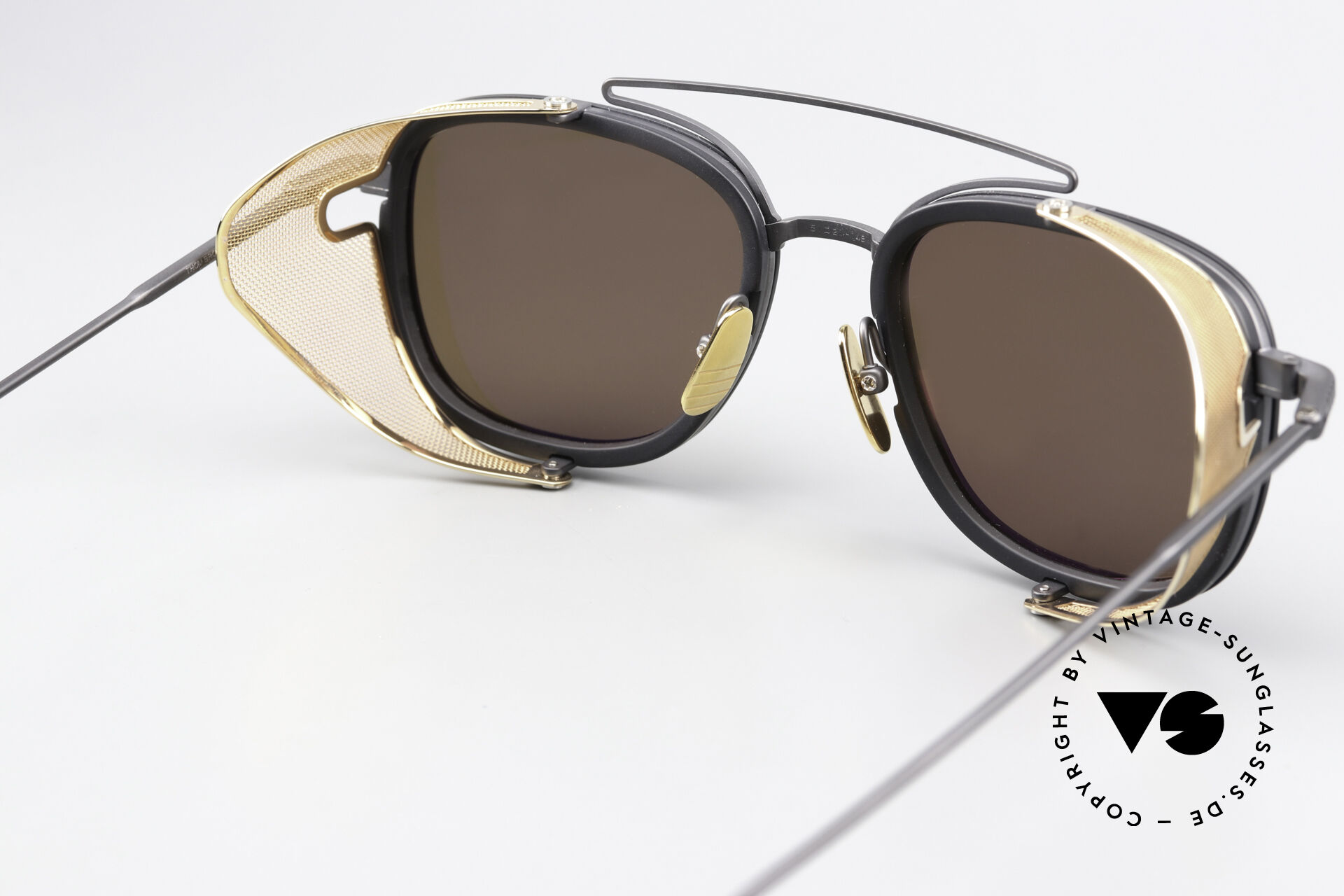 Sunglasses Thom Browne TB808 Light Gold Mirrored Lenses