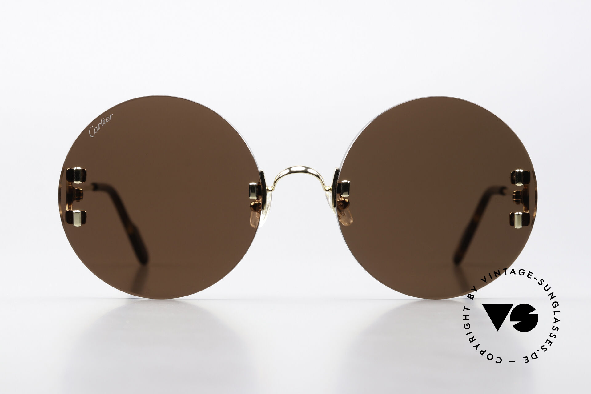 Sunglasses Cartier C-Decor Rimless Feminine Oversize Round display picture 2