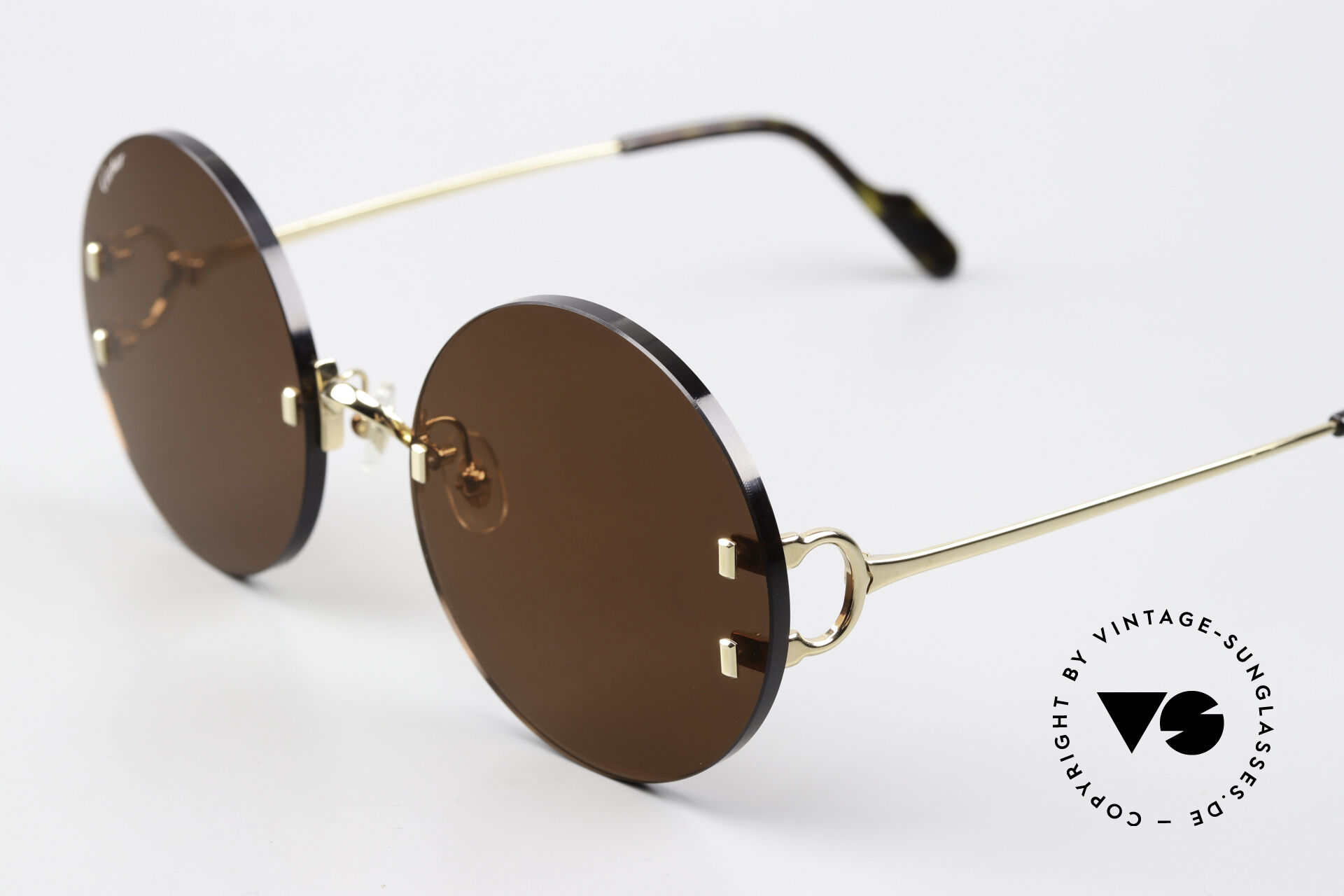 Sunglasses Cartier C-Decor Rimless Feminine Oversize Round display picture 1