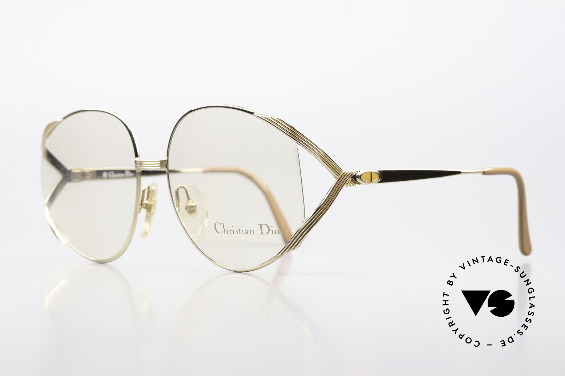 Glasses Christian Dior 2387 Gold-Plated Peach-Colored