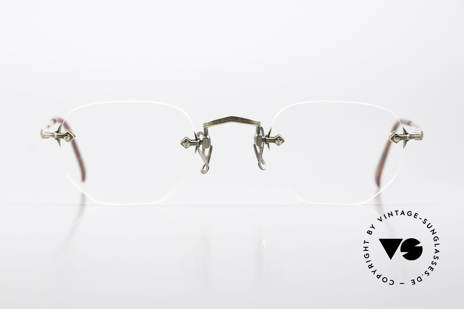 メガネ　FREUDENHAUS Glasses Matsuda 2864 90's Rimless Antique Gold