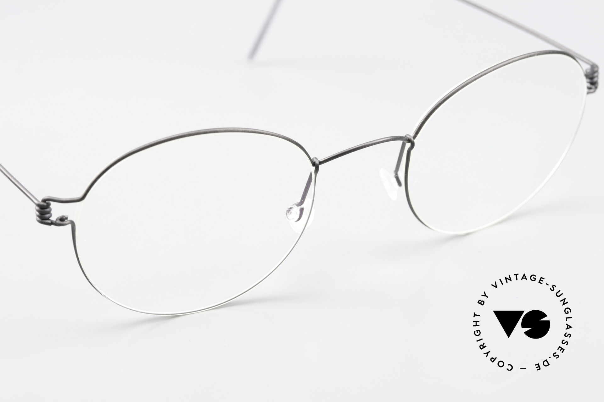 Glasses Lindberg Morten Air Titan Rim Panto Frame Unisex Black