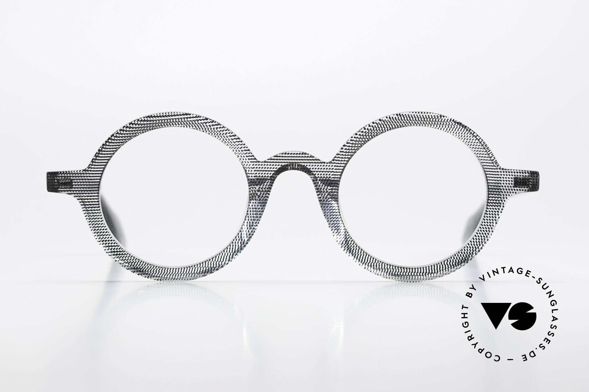 Glasses Theo Belgium Mille 88 Round Transparent Patterned