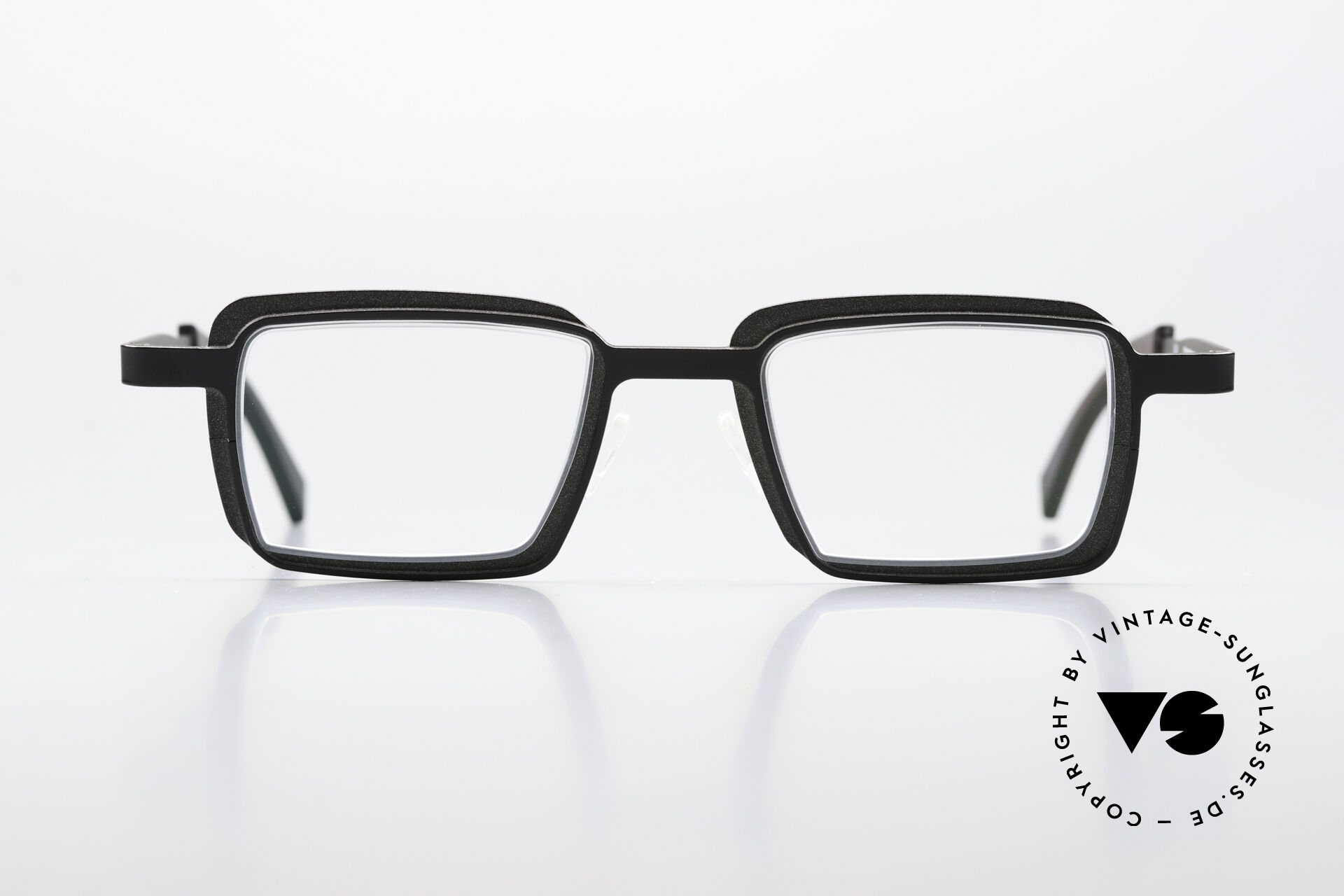 Glasses Theo Belgium Eye-Witness YC Black And Gray Eyeglasses