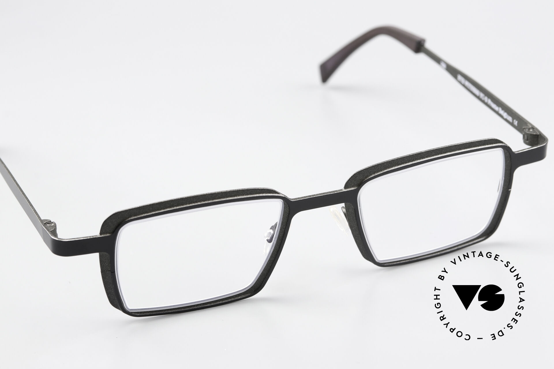 Glasses Theo Belgium Eye-Witness YC Black And Gray Eyeglasses