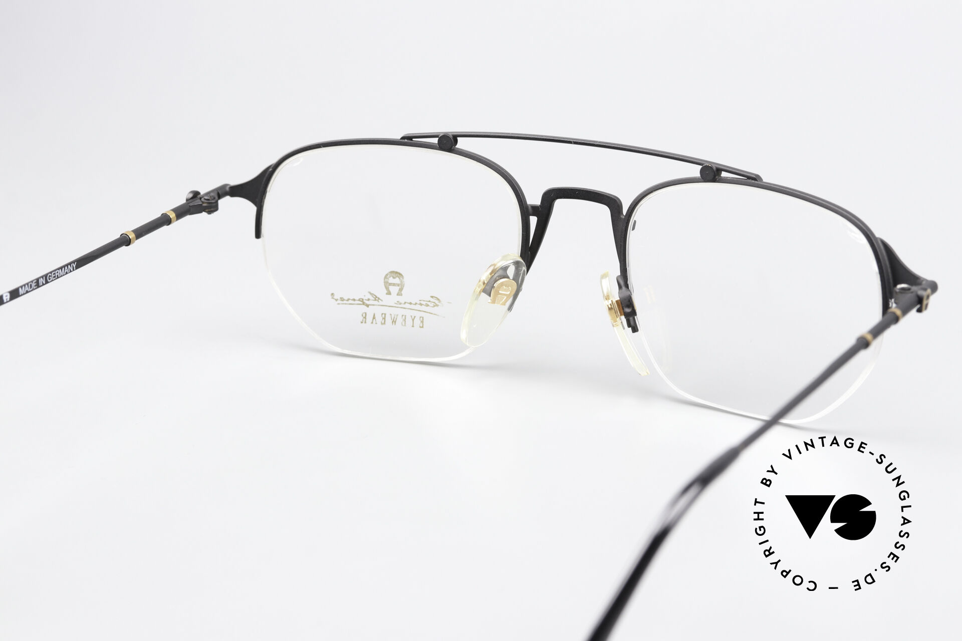 Lunettes Vintage Aigner EA 370 – Monture Cuivre/argent, Verres Ovales, NOS (neuf Sans étiquette)