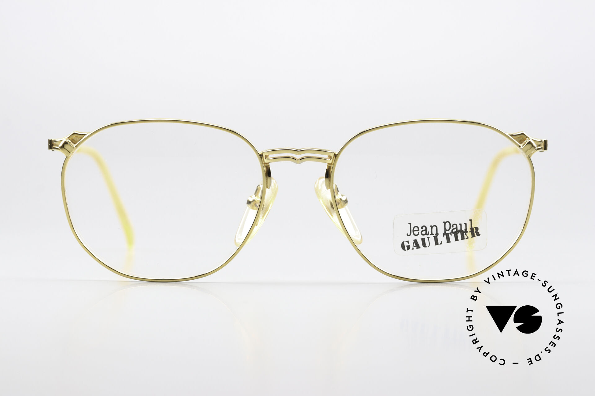 Glasses Jean Paul Gaultier 55-2173 Gold-Plated Glasses 90's