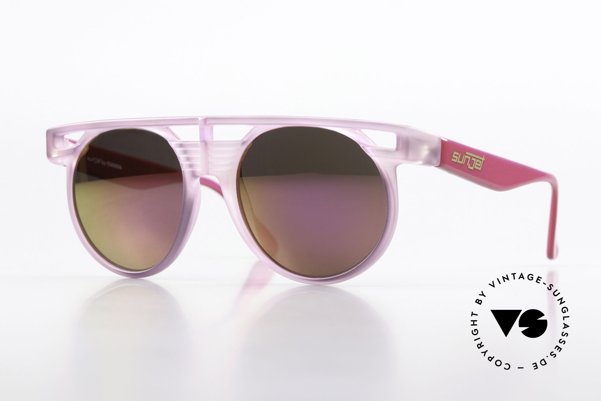 CARERRA SUNJET ヴィンテージスポーツサングラス ピンク Sunglasses Carrera 5251 Purple Pink Mirrored 90's