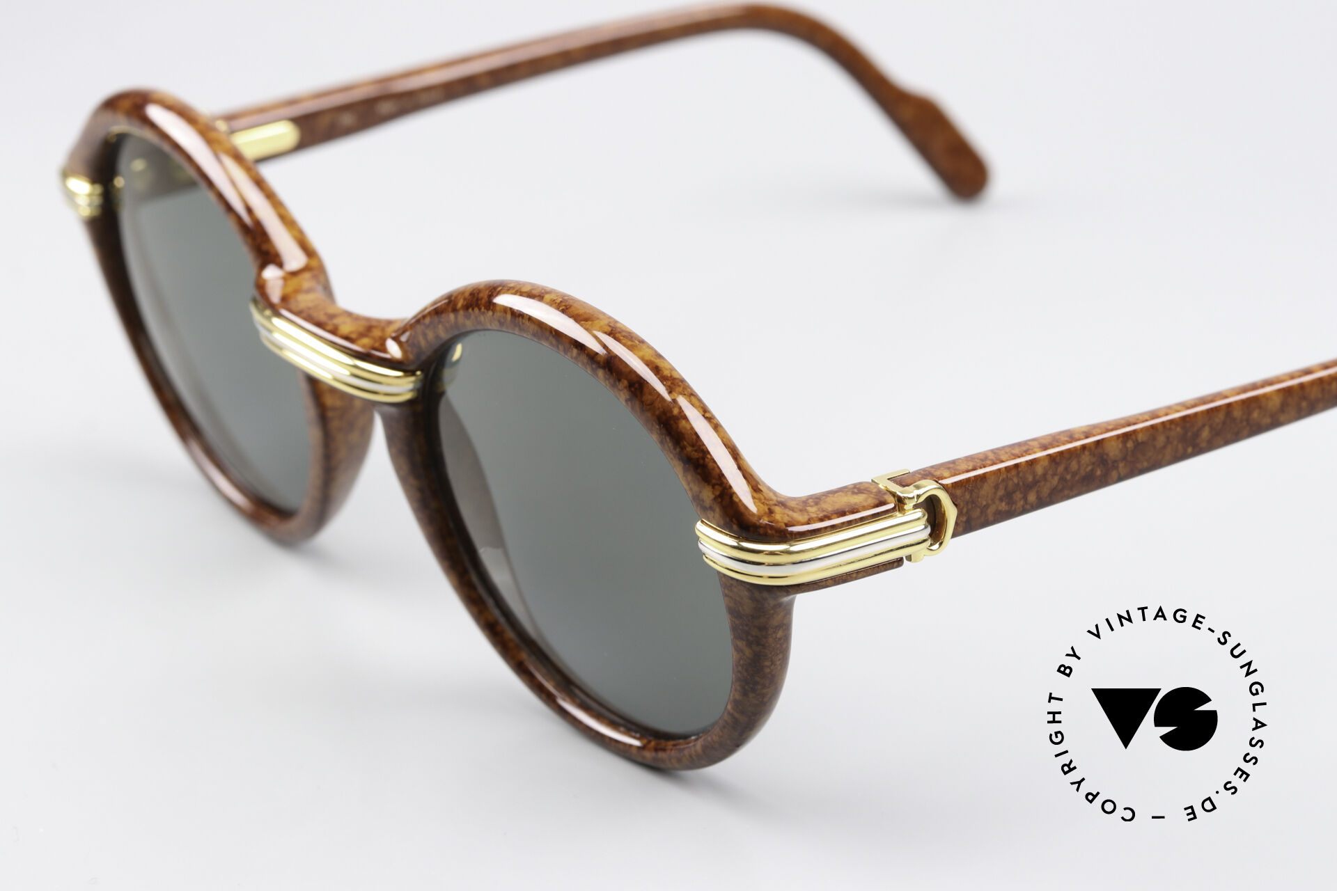 Vintage 1991 18k Gold Cartier Cabriolet Sunglasses - 140mm Cartier Cabriolet 52-22 – Sammy & Nino main image 4