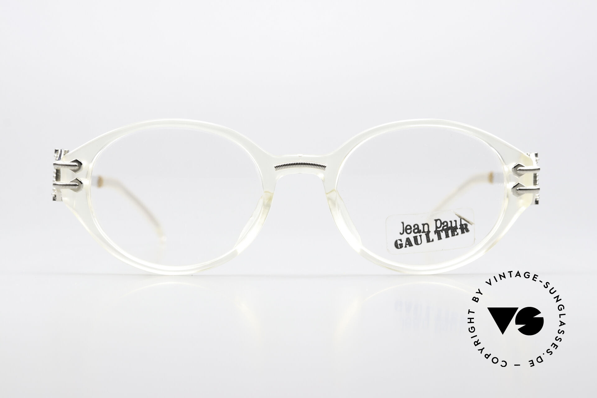 Glasses Jean Paul Gaultier 55-5201 90's Steampunk Eyewear