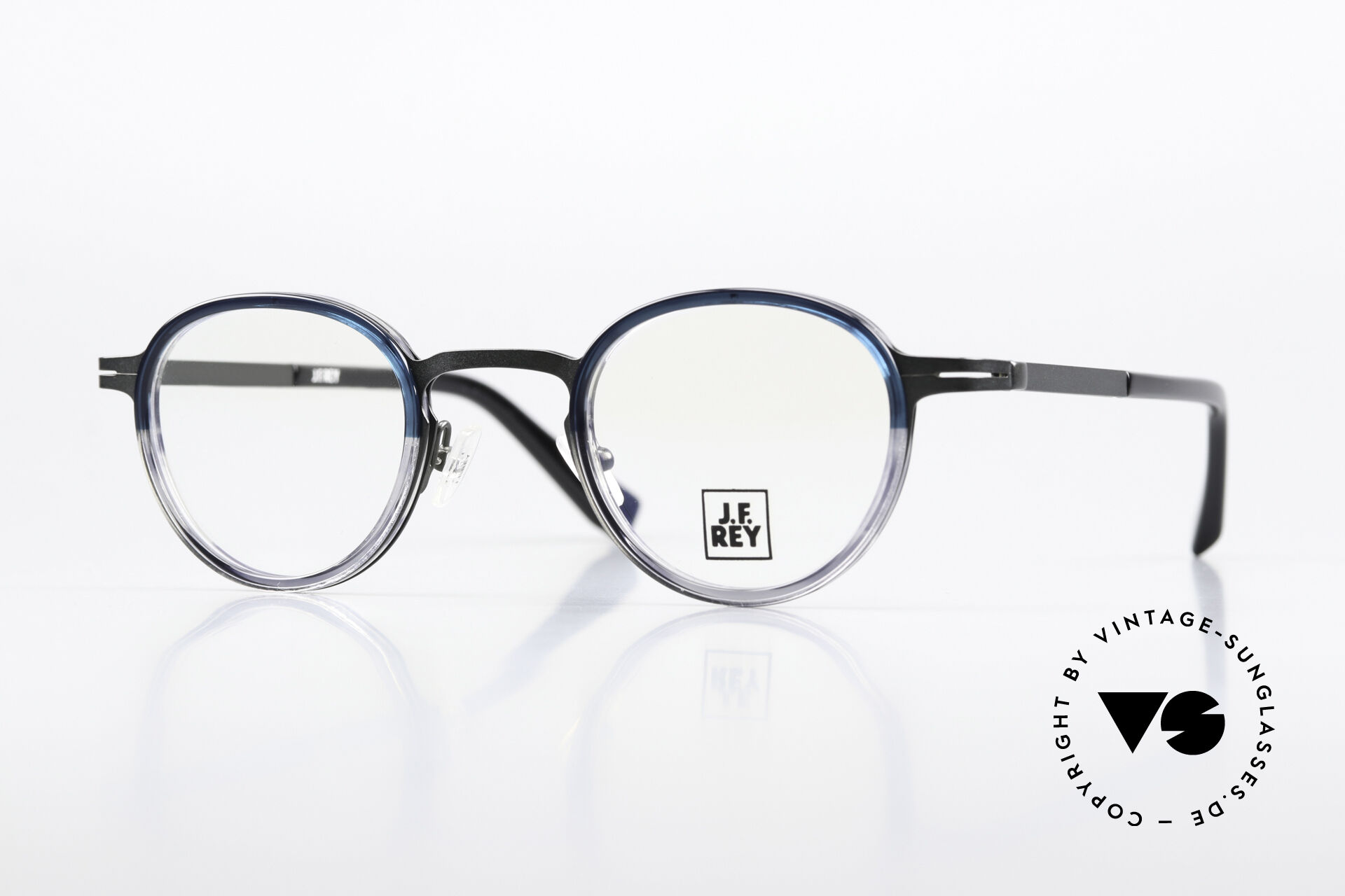 Glasses JF Rey JF2677 Blue Gray Panto Eyeglasses