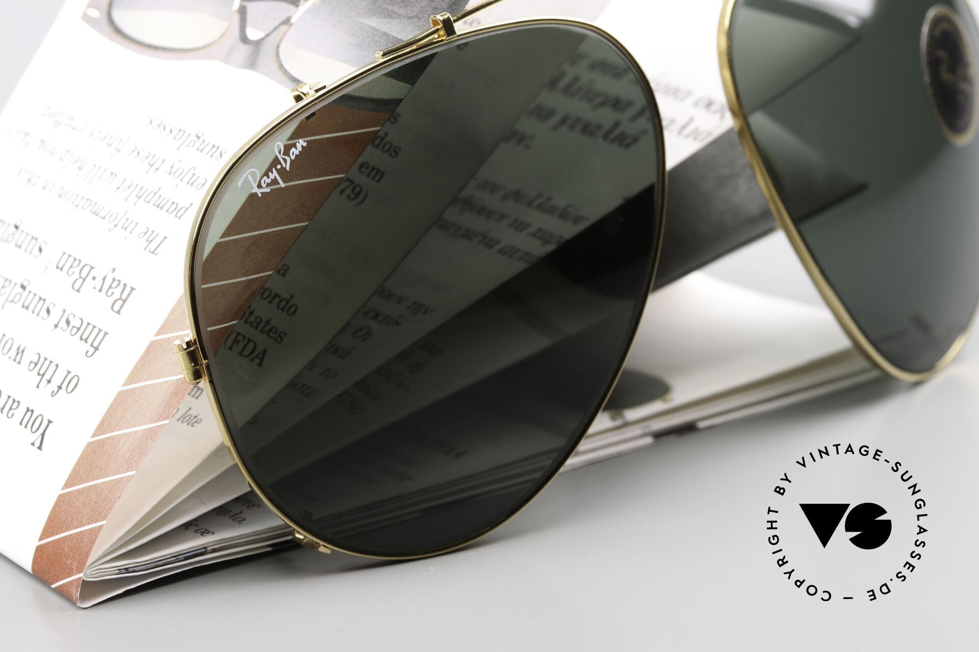 タ*ー様 ヴィンテージ　レアRay-Ban AVIATOR CLASSIC グリ Sunglasses Ray Ban Aviator 62mm Clip-On 62mm Clip On With G15 Lens