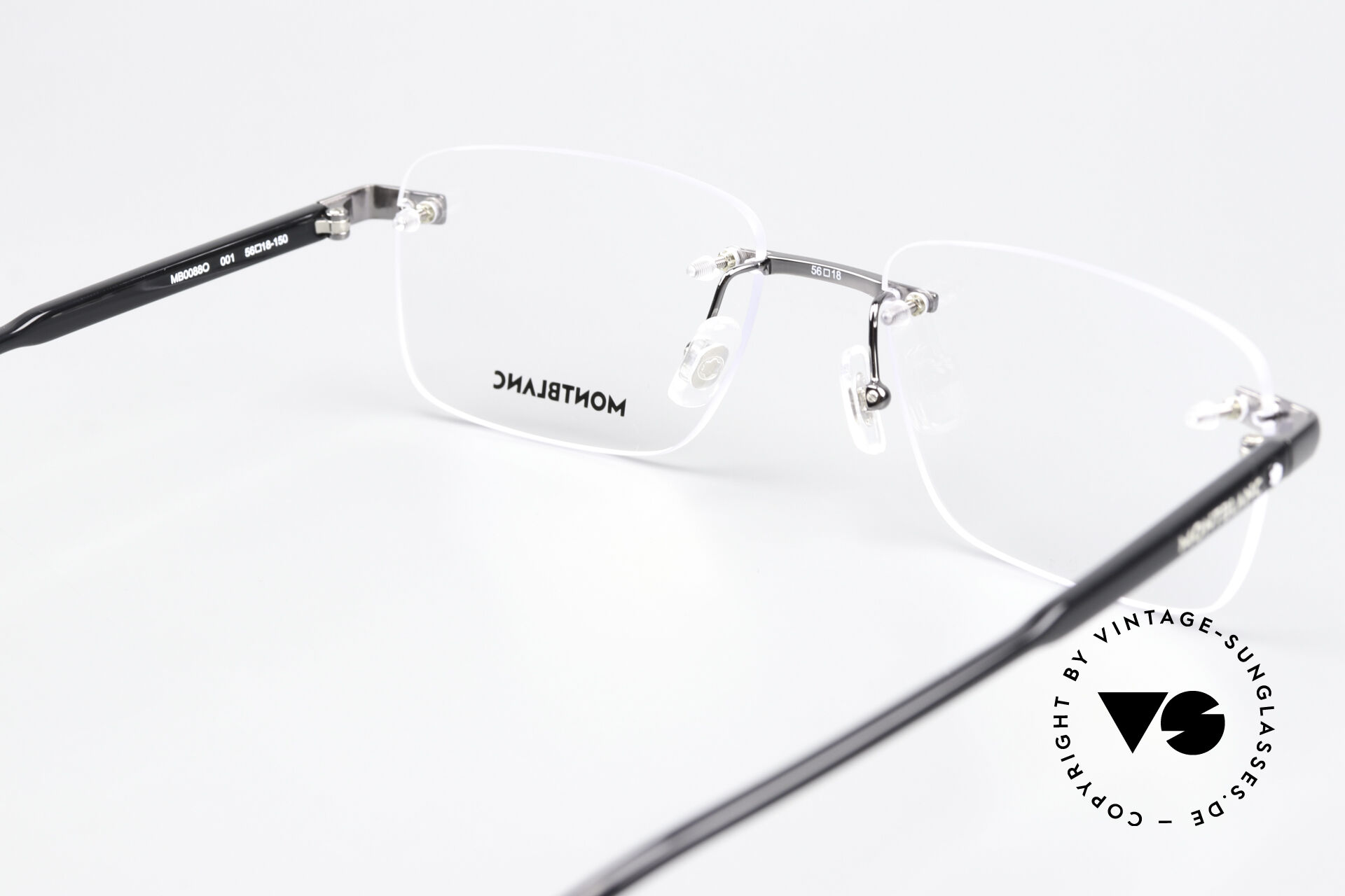 Glasses Montblanc MB0088O Men's Frame Rimless Gunmetal