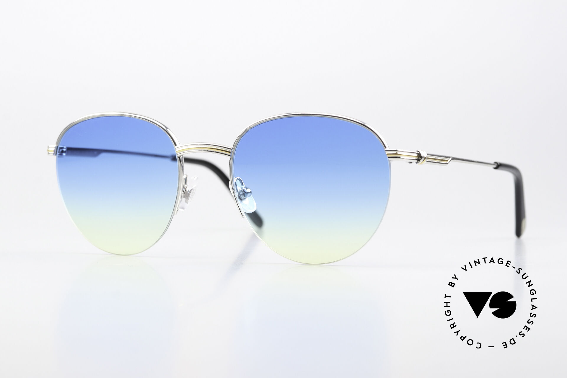 vintage Cartier round sunglasses Cartier Bagatelle (Light Brown) – Vintage Frames Company main image 2
