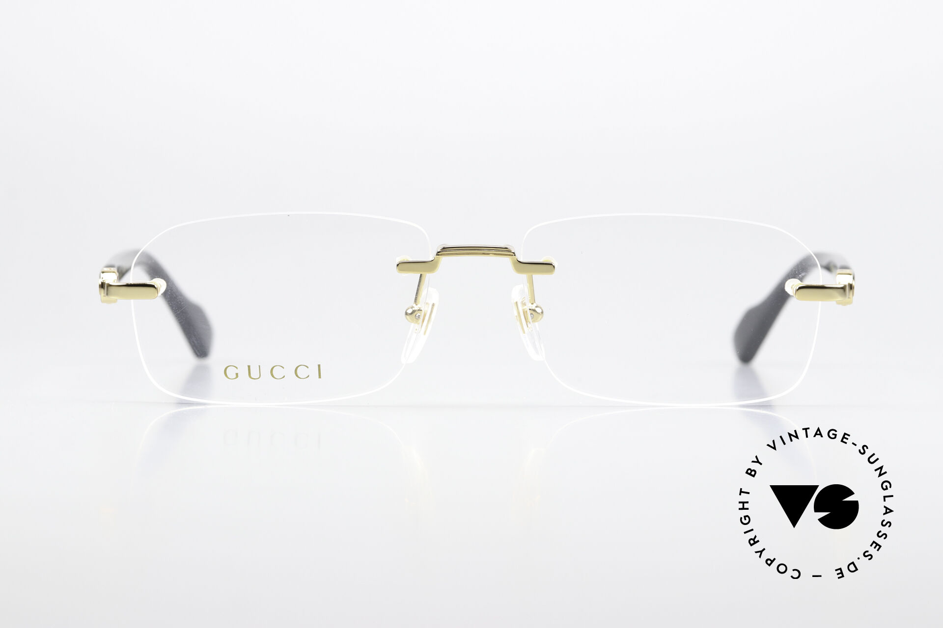 Gucci Eyewear Rimless rectangle-frame Sunglasses 00s archive GUCCI 