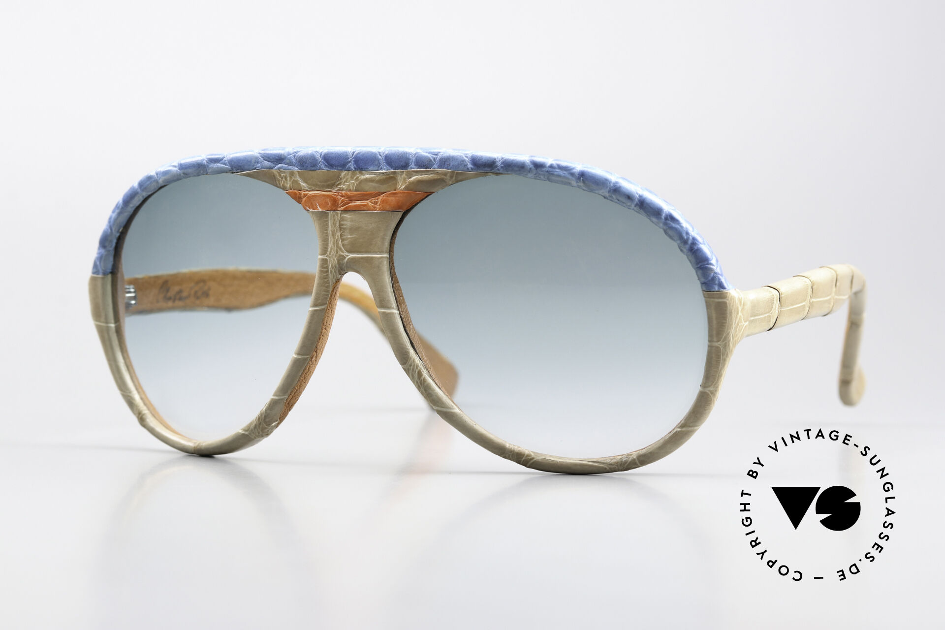 Sunglasses Christian Roth 's Own Genuine Alligator Skin Frame