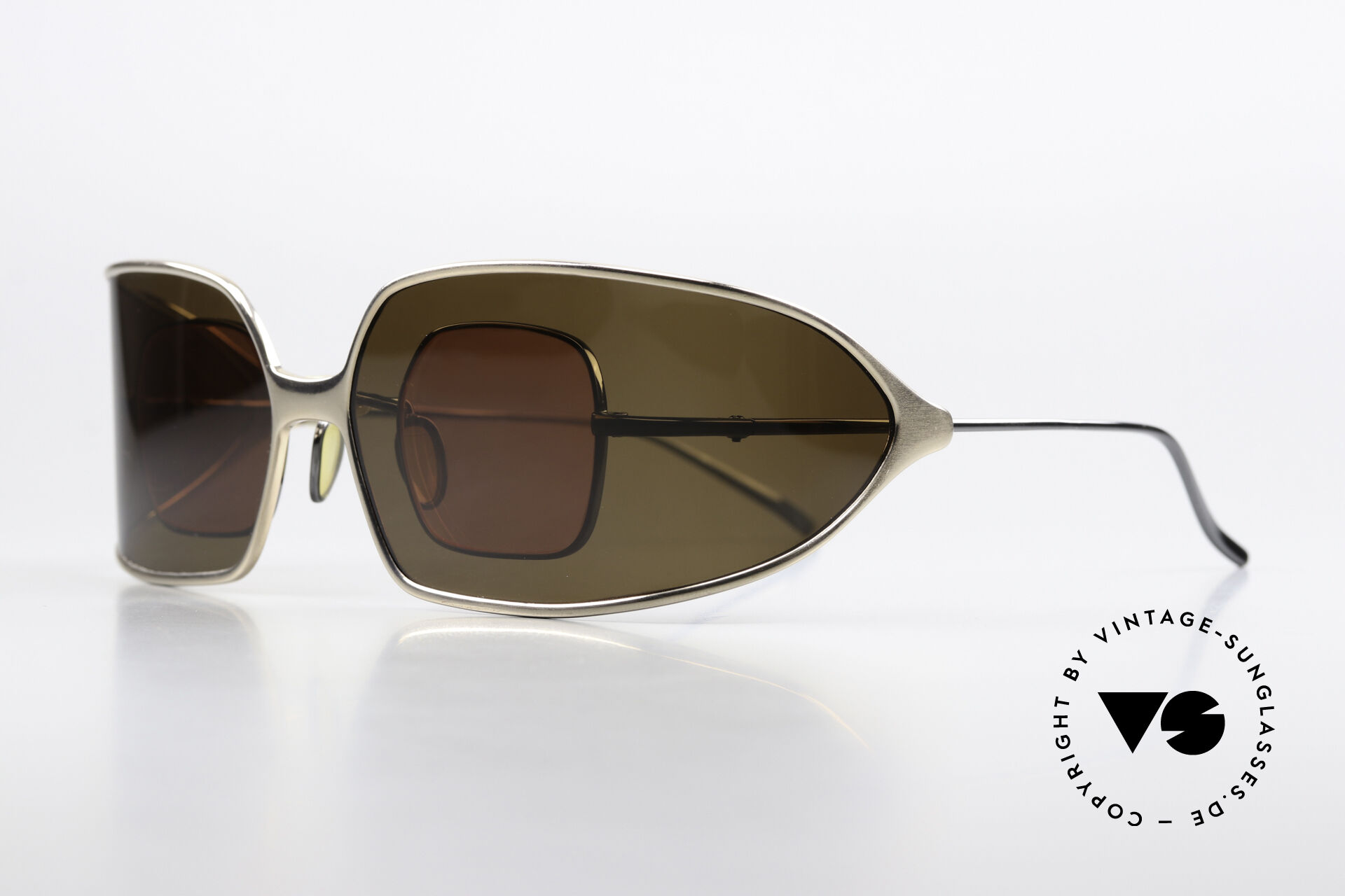 Sunglasses Christian Roth 14004 Gunmetal With Gold Clip-On