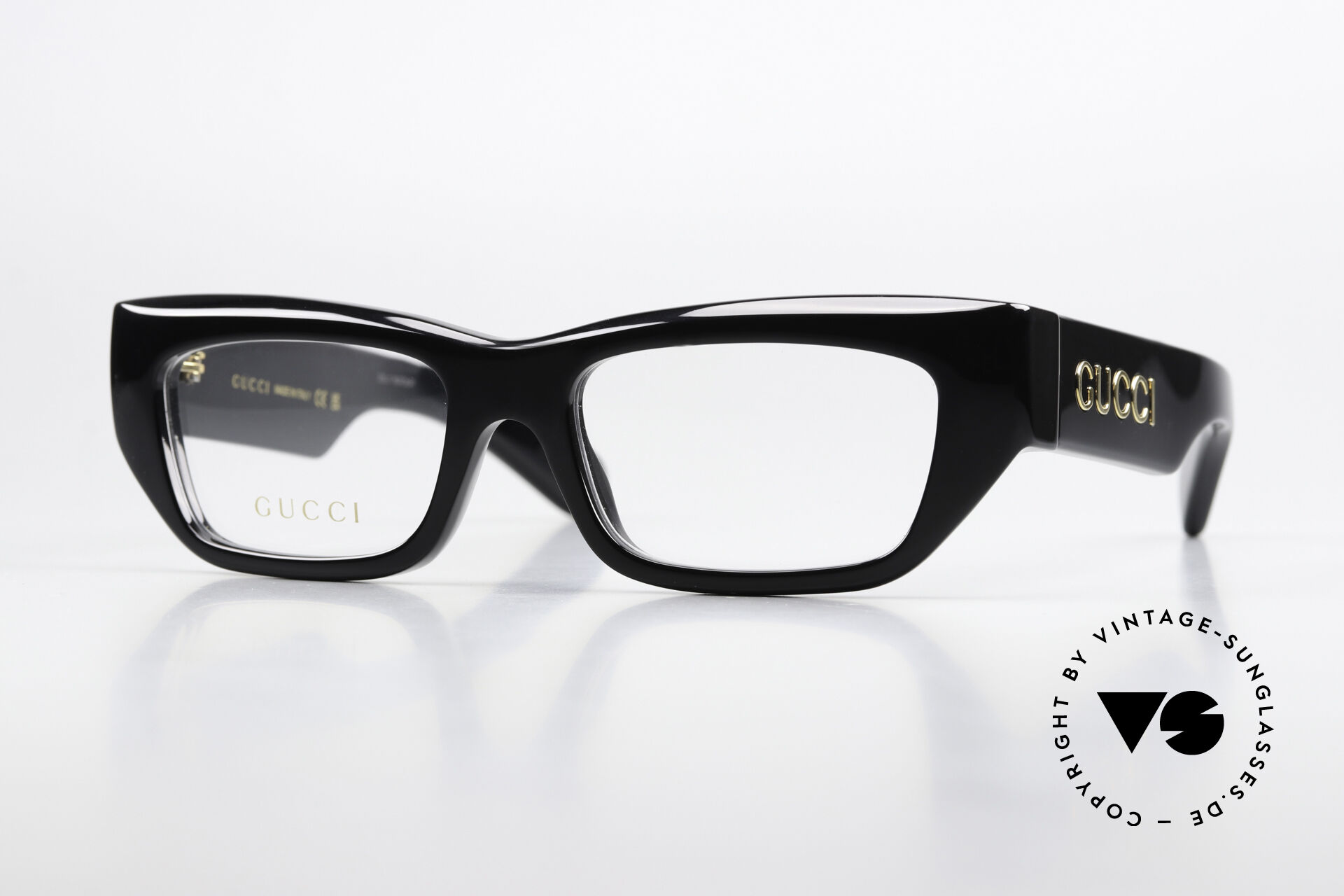 Retro Gucci Black Square Glasses Gucci Sunglasses GG1337S 002 Black Gray Gradient Polarized  main image 3