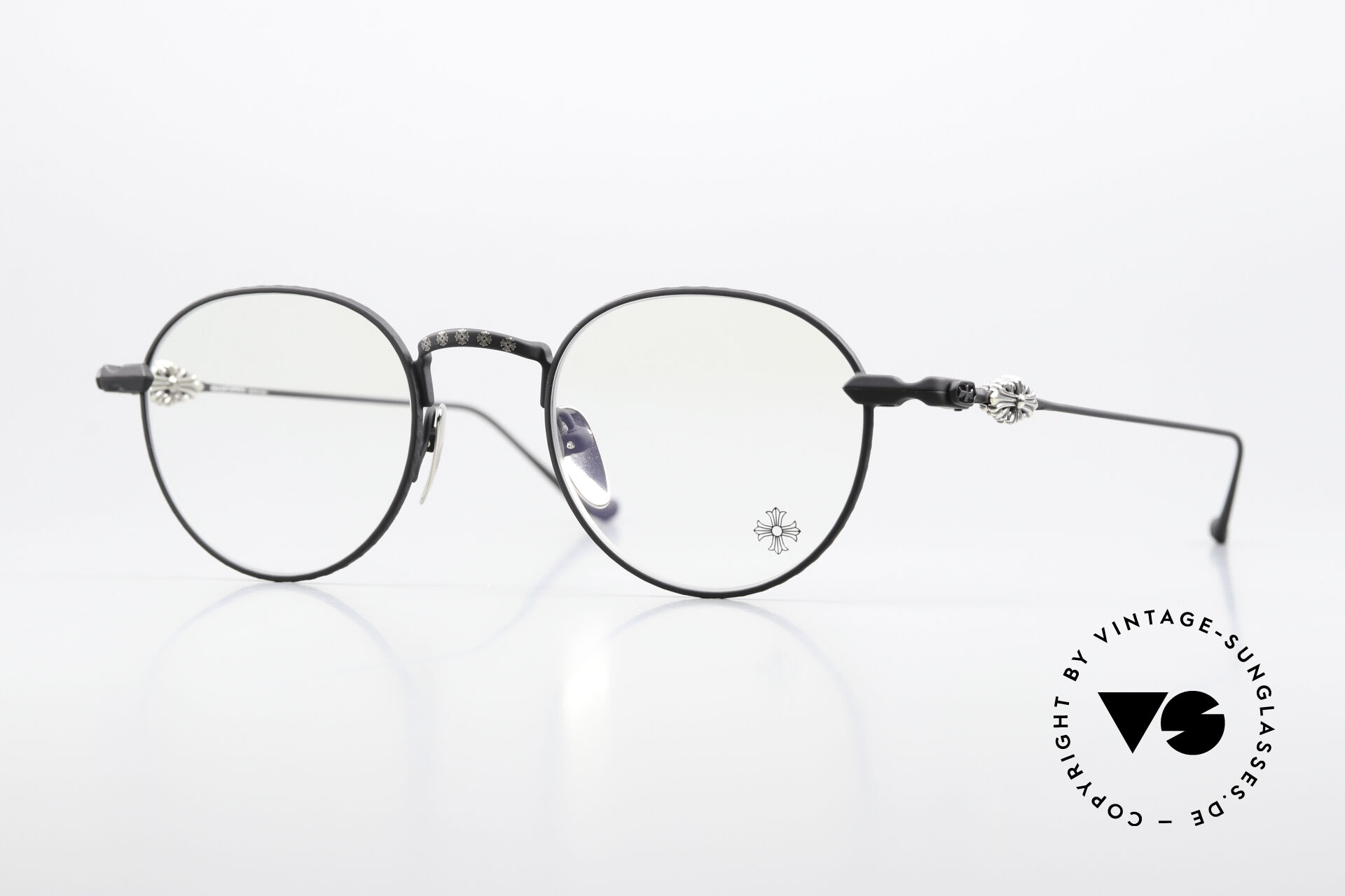 Glasses Chrome Hearts Vagidictorian III Panto Specs Matte Black