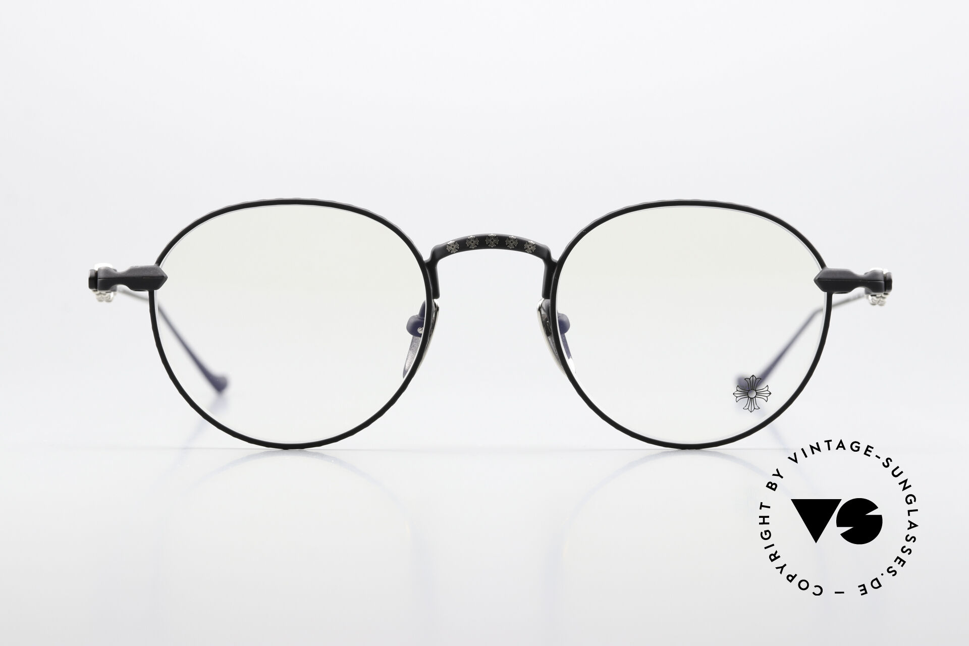 クロムハーツ  メガネ　VAGIDICTORIAN III   　 Glasses Chrome Hearts Vagidictorian III Panto Specs Matte Black