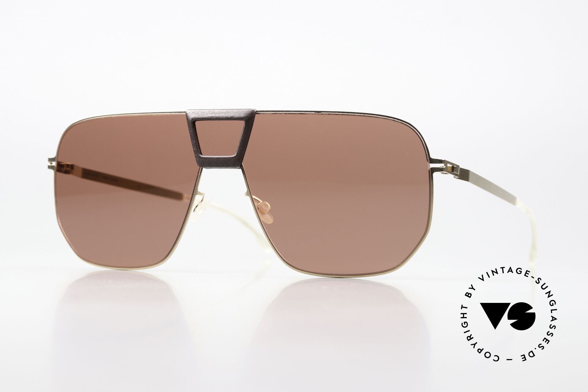 Sunglasses Mykita Mylon Cayenne Ebony Brown Champagne Gold