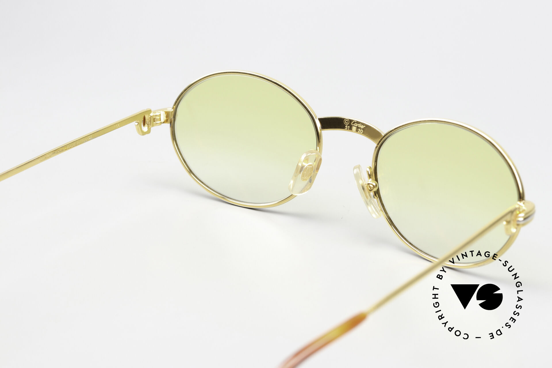 Cartier Gold and Yellow Sunglasses CT0605S Sunglasses - Cartier Authorized Retailer  main image 3