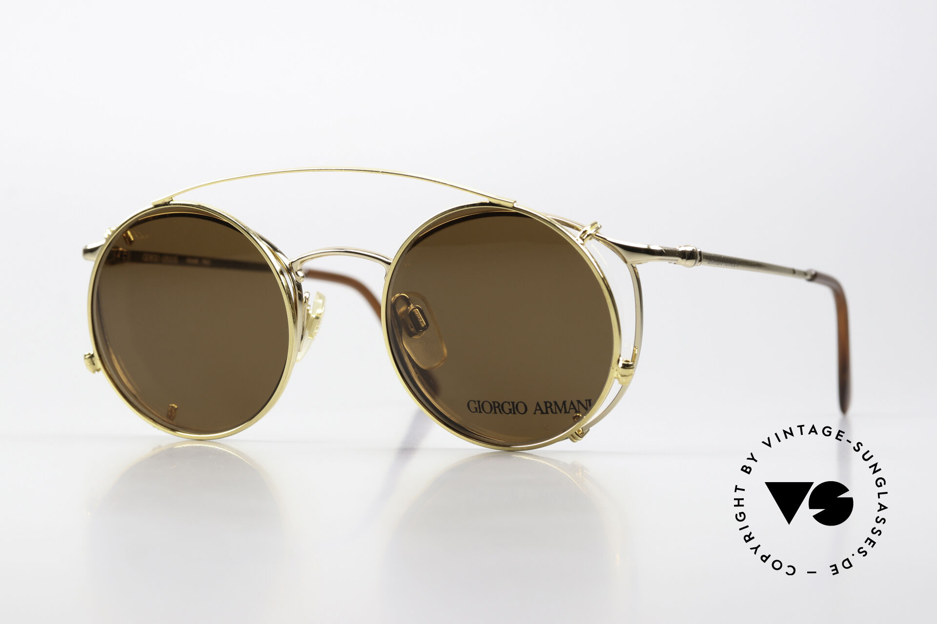 Sunglasses Giorgio Armani 132 47mm Panto Frame Round Clip On