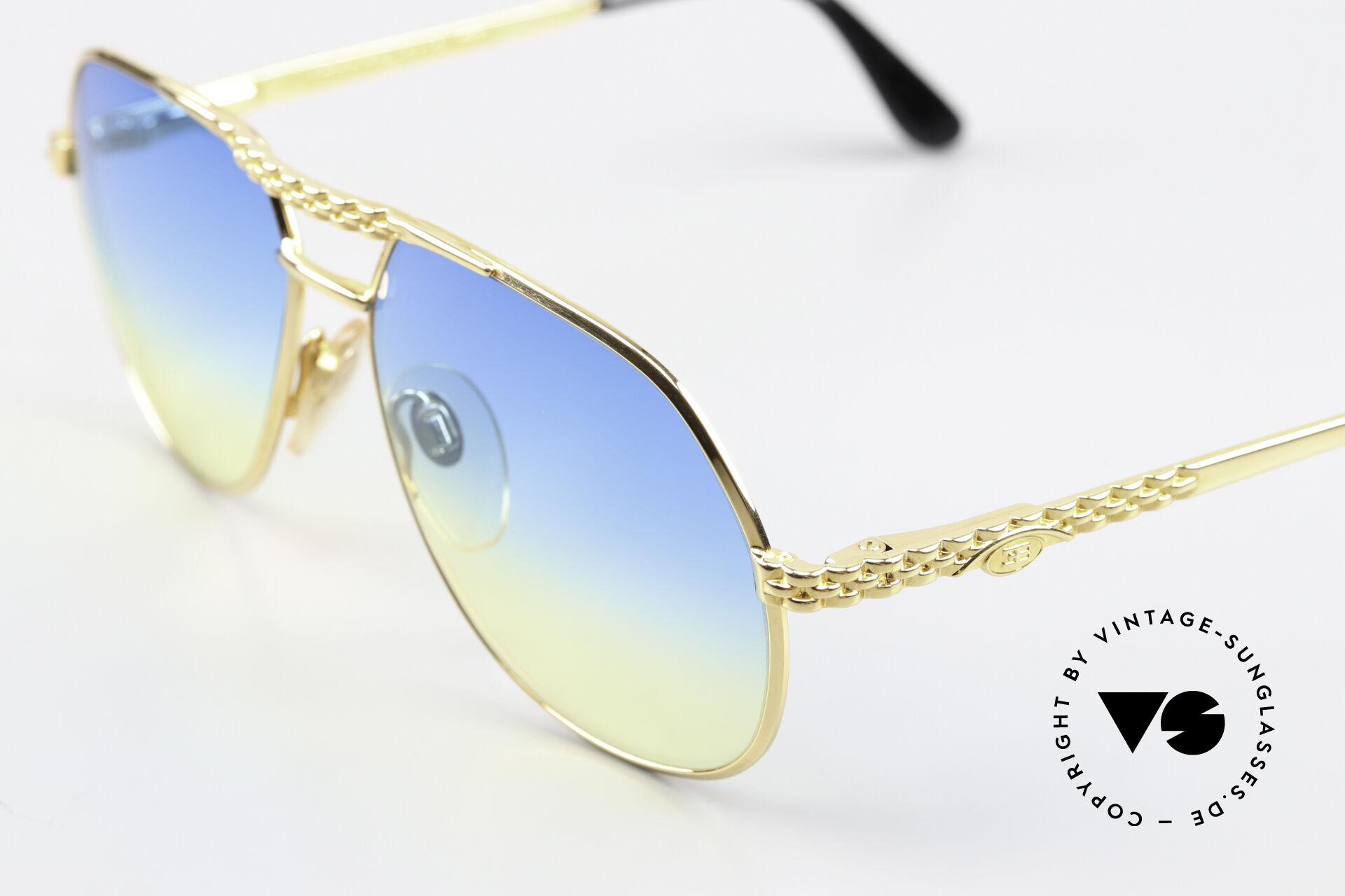 Sunglasses Bugatti EB502 - S Yellow Gold Luxury Frame display picture 1