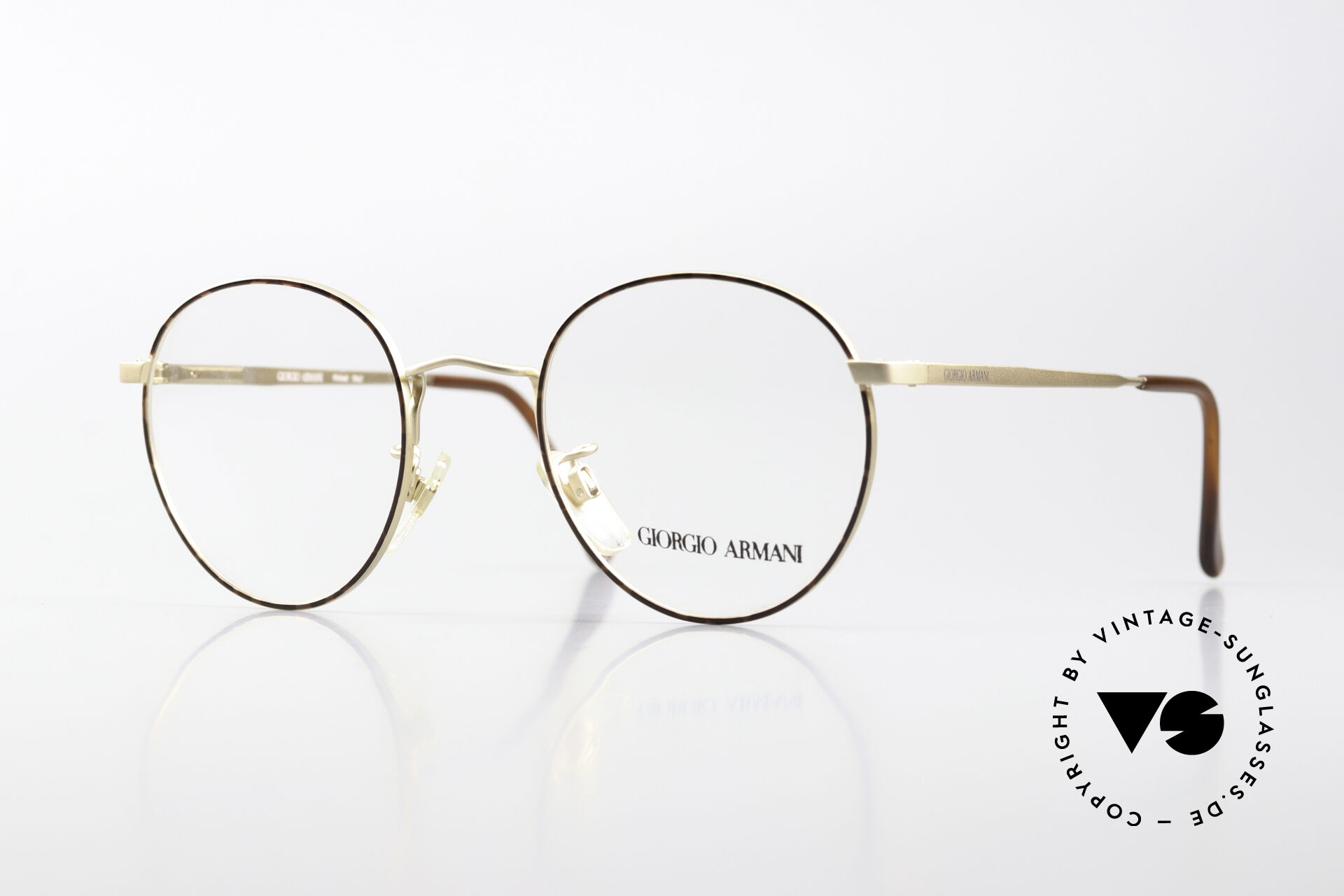 Glasses Giorgio Armani 201 47mm Matte Gold Chestnut Brown