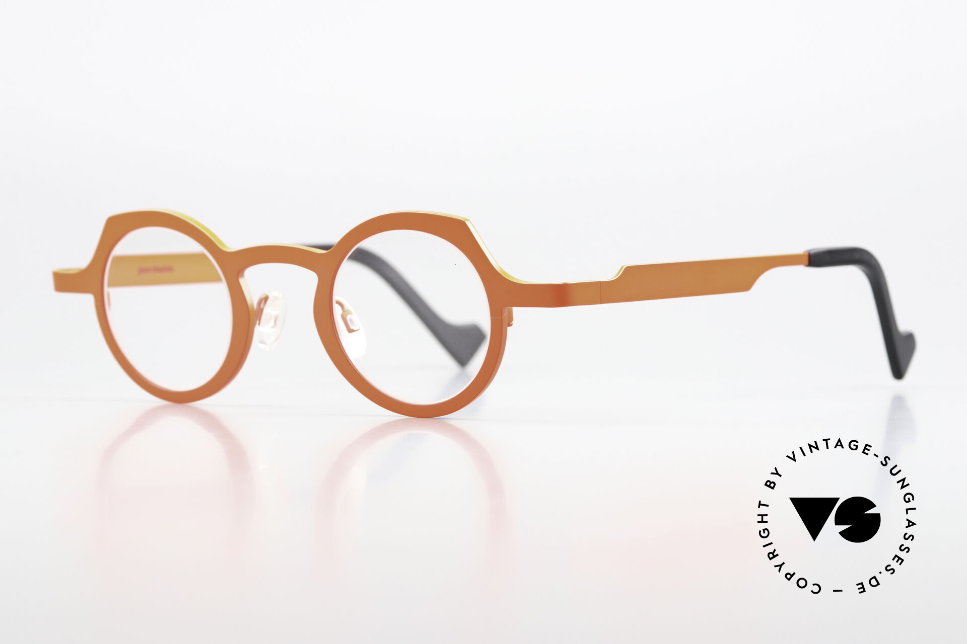 Glasses Theo Belgium Asia Titanium Frame Neon Orange