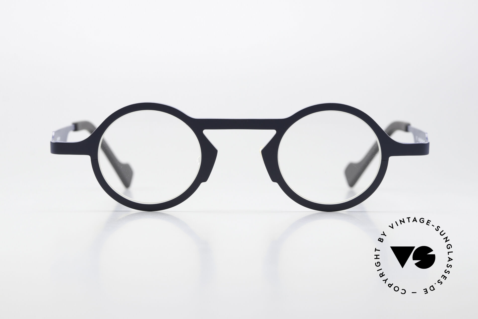 Glasses Theo Belgium Africa Titanium Frame Dark Blue
