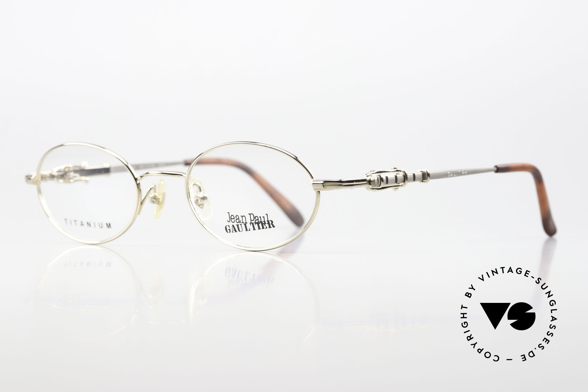 Glasses Jean Paul Gaultier 55-0039 Oval Titanium Frame 1996
